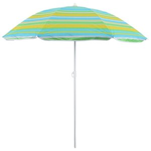 Зонт пляжный "Модерн" с механизмом наклона, серебряным покрытием, d=155 cм, h=195 см, МИКС