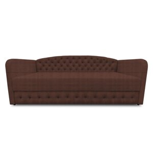 Диван-кровать с каретной стяжкой "Гарвард 2", велюр, цвет shaggy chocolate