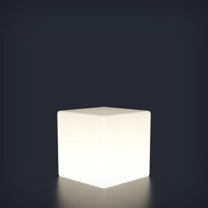 Светодиодная фигура светящийся куб "Piazza", 30 см, 240В, IP65, БЕЛЫЙ