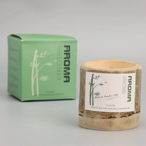 Свеча ароматическая в стакане "Эбеновое дерево", соевый воск, 25ч, 150 гр, в коробке