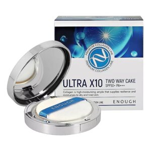 Пудра для лица с коллагеном со сменным блоком PREMIUM ULTRA X10 TWO-WAY CAKE №21