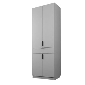 Шкаф 2-х дверный "Экон", 8005202300 мм, 1 ящик, полки, цвет серый шагрень