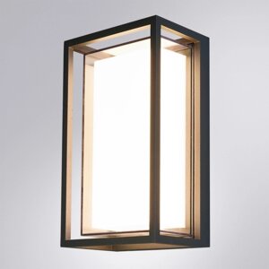 Уличный настенный светильник Arte Lamp Menkar A1332AL-1BK, LED, 12 Вт, 10х15х24 см, 960 Лм, чёрный