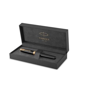 Ручка-роллер Parker Sonnet Core T530 Lacquer Black GT F 0.5мм черный, нерж ст, футл 1931496 706872