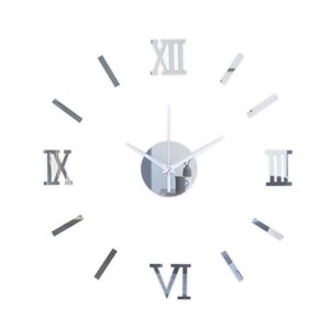Часы-наклейка "Давис", d= 45 см, сек. стрелка 12 см, серебро