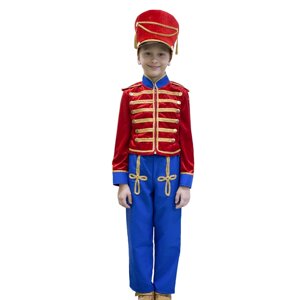 Карнавальный костюм "Гусар", кивер, сюртук, штаны, рост 110 см