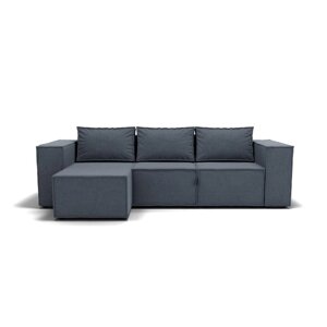 Угловой диван "Хилтон 3", механизм выкатной, угол левый, велюр, цвет гелекси лайт 026