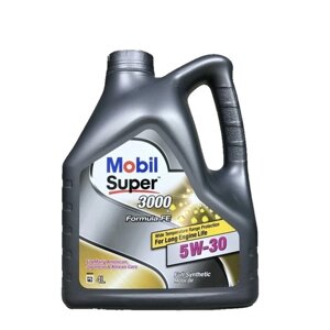 Моторное масло Mobil, 5W-30, "Super 3000 X1 Formula", 4 л