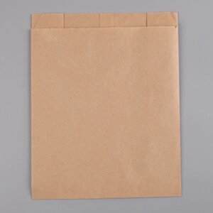 Пакет бумажный фасовочный, крафт, V-образное дно 25 х 20 х 9 см, набор 100 шт