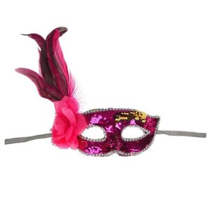 Карнавальная маска "Венеция", цвет фуксия