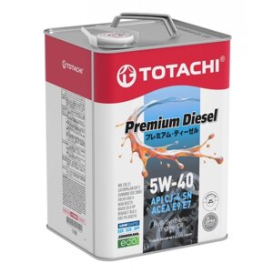 Масло моторное Totachi Premium Diesel Fully Synthetic CJ-4/SM 5W-40, 6 л