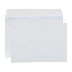 Набор конвертов С5, 162 х 229 мм, чистый, без окна, силиконовая лента, внутренняя запечатка, 80 г/м2, 100 штук