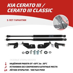 Упоры капота АвтоУПОР для Kia Cerato III 2013-2016 2016-2018, 2 шт., UKICER012