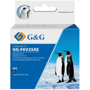 Картридж струйный G&G GG-F6V25AE 652 черный (18мл) для HP IA 1115/2135/3635/4535/3835/4675 1074107