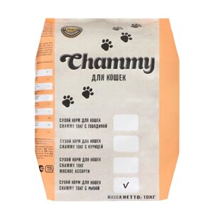 Сухой корм Chammy для кошек, с рыбой, 10 кг