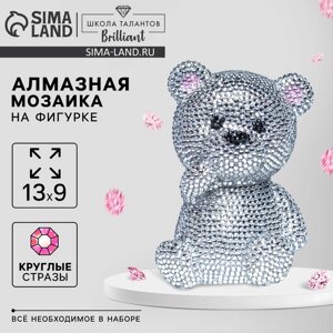 Алмазная мозаика на фигурке "Милый мишка"