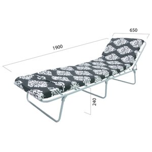 Раскладушка "Стефания" мягкая с86а, 192 х 66 х 24, макс. нагрузка 120 кг,