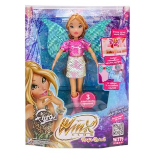 Шарнирная кукла Winx Club Magic reveal "Флора", с крыльями, 24 см