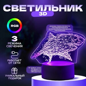 Светильник "Большая акула" LED RGB от сети 9,5х16х14 см