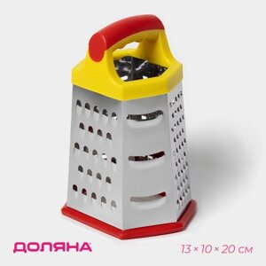 Тёрка шестигранная Доляна "Деревушка", 2010 см, цвет МИКС
