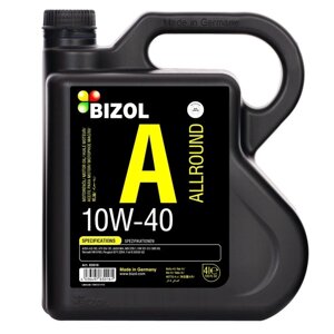 Масло моторное BIZOL Allround 10W-40 SN A3/B4 MA2, НС-синтетическое, 4 л