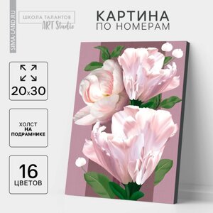 Картина по номерам на холсте с подрамником "Цветы для души" 20*30 см