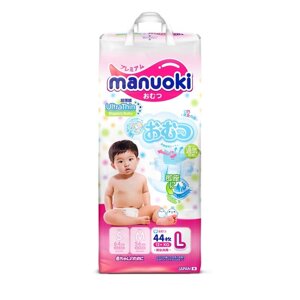 Подгузники Manuoki Ultrathin L (12+ кг), 44 шт