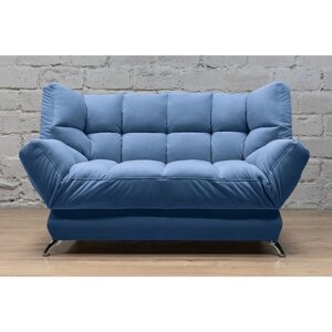 Прямой диван "Люкс 2", механизм клик-кляк, велюр, цвет сatania dusty blue