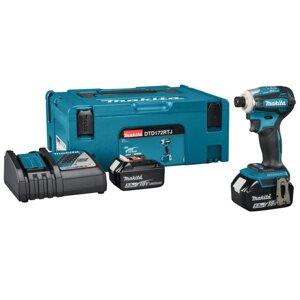 Дрель-шуруповерт Makita DTD172RTJ, ударная, 18 В, 2х5 Ач, 1100/2100/3200/3600 об/мин, 180 Нм 10747