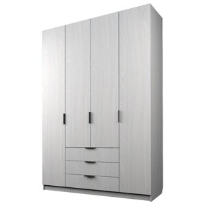 Шкаф 4-х дверный "Экон", 16005202300 мм, 3 ящика, цвет ясень анкор светлый