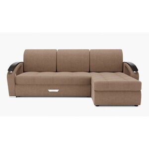 Угловой диван "Дубай 1", механизм выкатной, угол правый, ППУ, велюр, цвет гелекси лайт 023