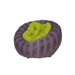 Кресло плетеное Nest, цвет серый