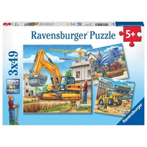 Набор пазлов Ravensburger "Большие строительные машины", 3х49эл.