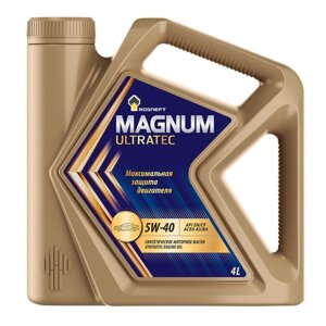 Масло моторное РосНефть Magnum Ultratec 5/40, А3 SN/CF, синтетическое, 4 л