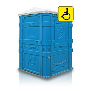 Туалетная кабина, разборная, 1.56 1.58 2.3 м, цвет синий, "Эколайт Макс"