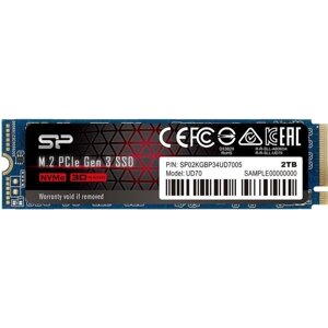 Накопитель SSD Silicon Power PCIe 3.0 x4 2TB SP02KGBP34UD7005 M-Series UD70 M. 2 2280