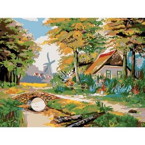 Картина по номерам на холсте "Домик в лесу", 40*30 см