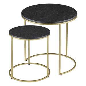 Набор столиков кофейных Hans, 900500520 мм, цвет чёрный мрамор