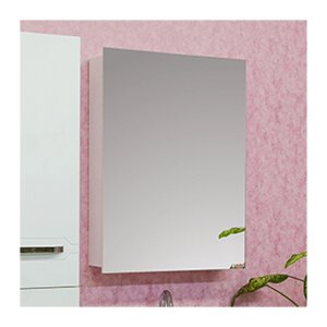 Шкаф-зеркало Анкона 60 белый глянец, левый