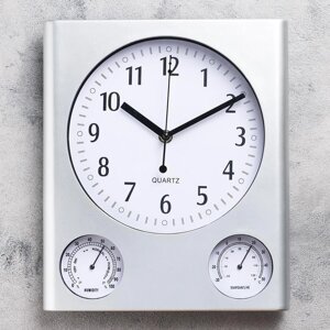 Часы настенные, серия: Классика, "Верность", с термометром и гигрометром, 29.5х25 см в Минске от компании Интернет-гипермаркет «MALL24»