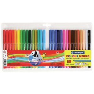 Фломастеры 30 цветов, Centropen Colour World 7550/30 ТП, в блистере, линия 1.0 мм