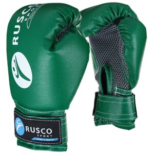 Перчатки боксерские RUSCO SPORT детские кож. зам. 4 Oz зеленые