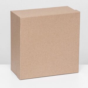 Подарочная коробка крафт, 24 х 24 х11,5 см