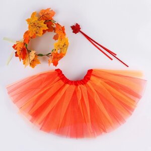 Карнавальный набор "Осенняя муза": юбка, венок, палочка