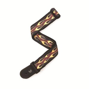 Ремень для гитары Planet Waves 50F09, рисунок "Hot Rod Flame", красный