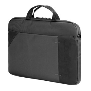 CC-205 GA Портфель Continent для ноутбука, отдел на молнии, цвет черный/серый 6х30х40см