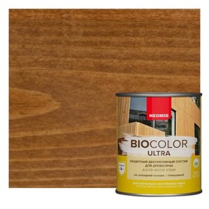 Защитный декоративный состав для древесины NEOMID BioColor ULTRA орех глянцевый 2,7л