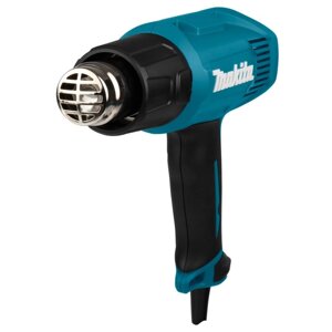 Фен строительный Makita HG5030K, 1600 Вт, 350/500 °С, 300-500 л/мин, 4 насадки, кейс