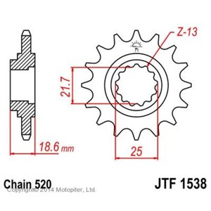 Звезда ведущая JTF1538-15, F1538-15, JT sprockets