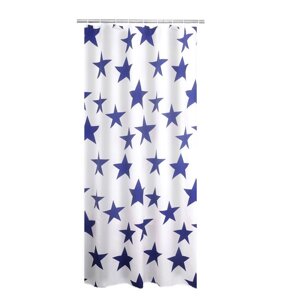 Штора для ванных комнат Star, цвет синий, 180x200 см